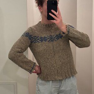 Vintage Fair Isle Wool Cardigan